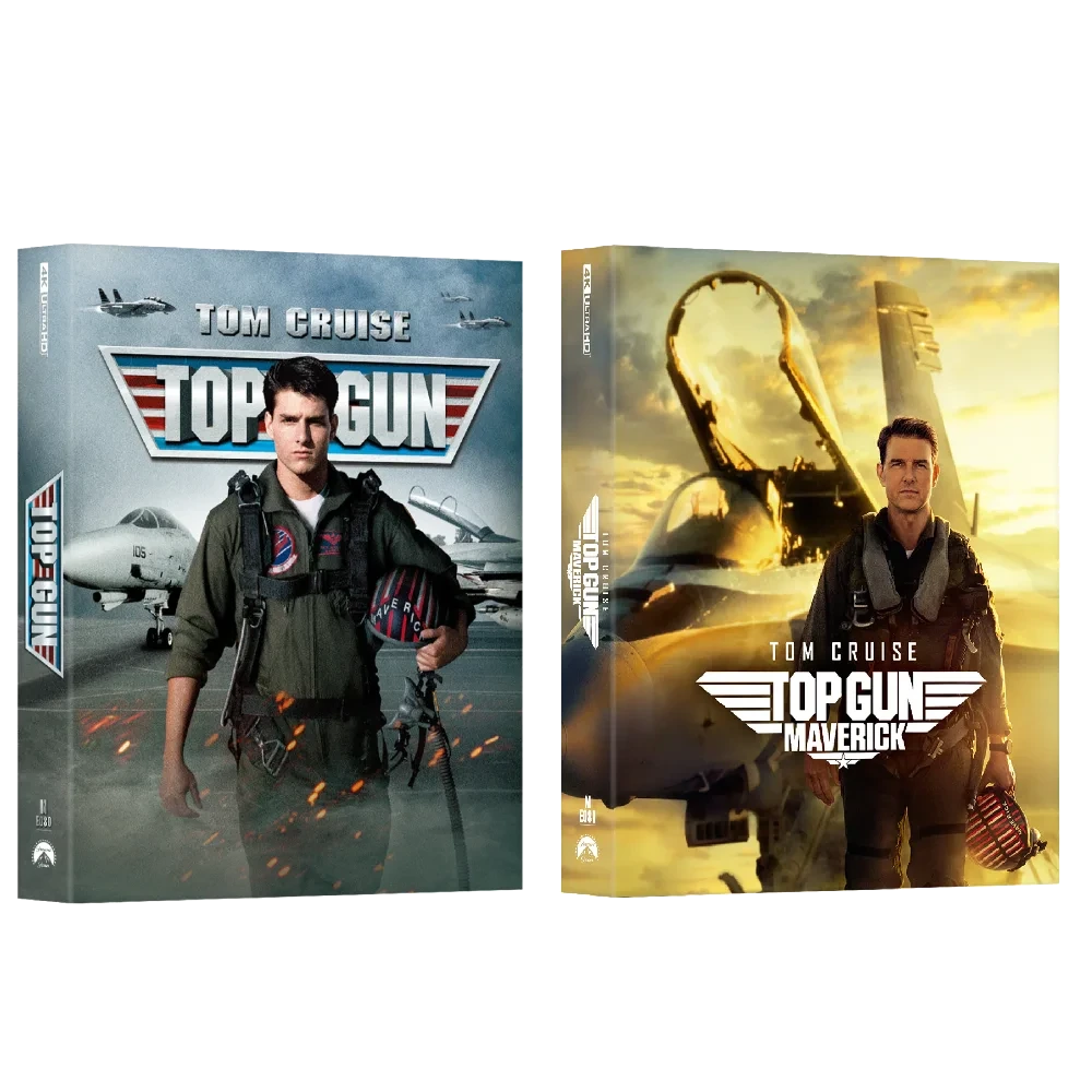 Top Gun and Top Gun Maverick Manta Lab Double Lenticular A 4K UHD Blu-ray SteelBooks,